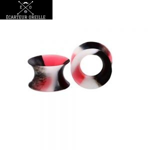 Piercing tunnel silicone coloré