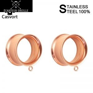 Ecarteur plug pour boucle d'oreille or rose