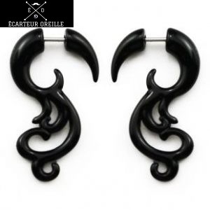 Boucle d'oreille spirale tribal 6mm