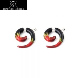 Faux ecarteur spirale oreille flamme