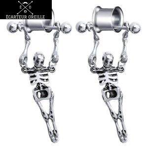 Ecarteur oreille original squelette suspendu