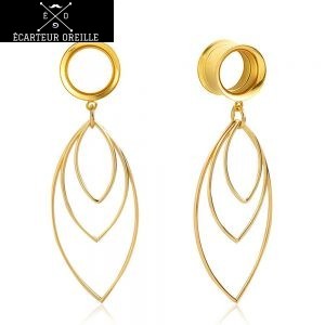 Ecarteur oreille fin avec bijou ovale