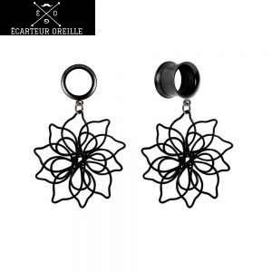 Ecarteur tunnel fleur noir