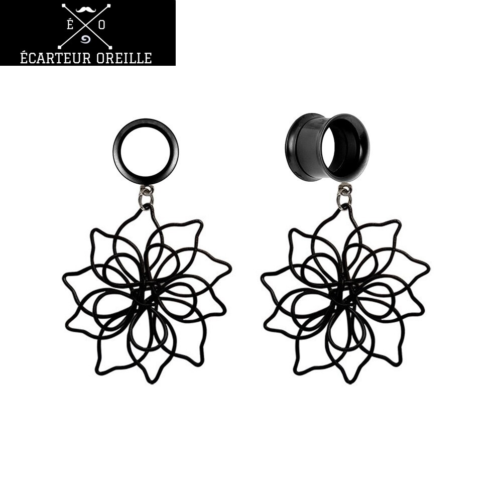 ecarteur piercing oreille noir