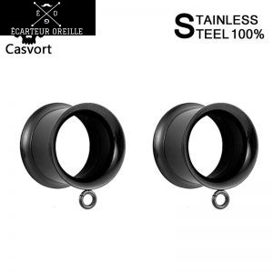 Plug pour boucle d'oreille noir