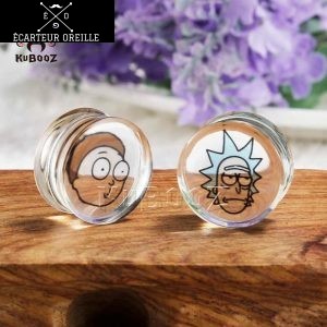 Ecarteur Rick et Morty transparent en verre
