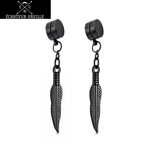 Faux piercing magnétique plume