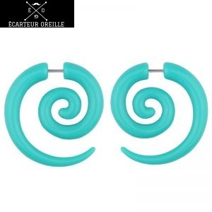 Faux écarteur d'oreille spiral en 6mm