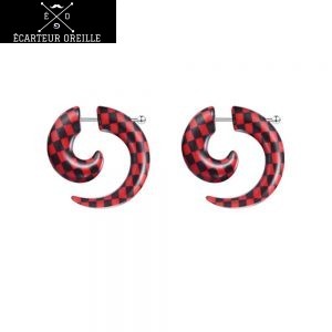 Faux piercing spirale damier