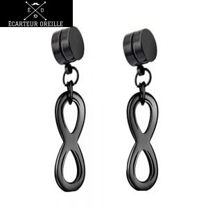 Faux écarteur aimant boucles d'oreilles infinity