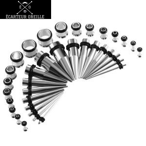 kit écarteur oreille acier chirurgical 316L
