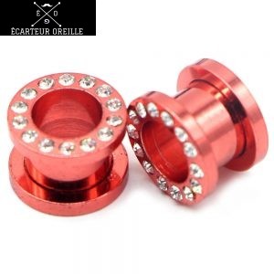 Ecarteur tunnel 3mm rouge