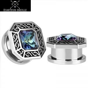 Ecarteur argent avec intérieur diamant