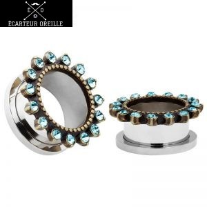 Ecarteur oreille pas cher fleur bleu