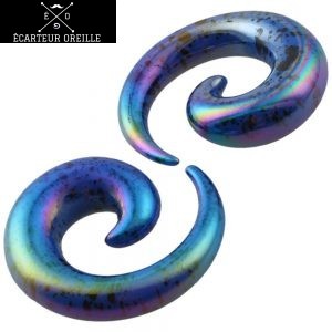 Ecarteur spirale arc en ciel tacheté (x1)