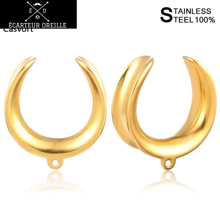 Boucles D'oreilles Spirale Laiton Doré Avec Fausse Turquoise - Neuf Avec étiquettes
