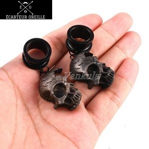 Ecarteur tunnel pendant tête de mort noir