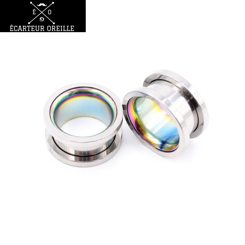 Homxi 2 Pcs Tunnel Oreille 10 Mm – Écarteur Pierre Ronde Verte Naturelle, Bijoux Piercing Tunnel 00G, Design Élégant & Spirituel