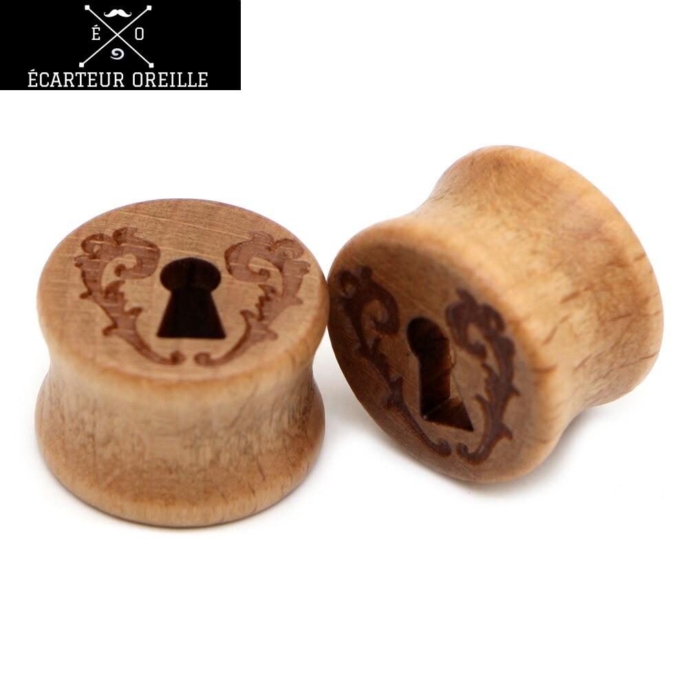 Cadeau Original Style Écarteurs D'Oreille ERKUOO Bois D'Ébène - Lot De 2, 0g -25mm Ecarteur Oreille