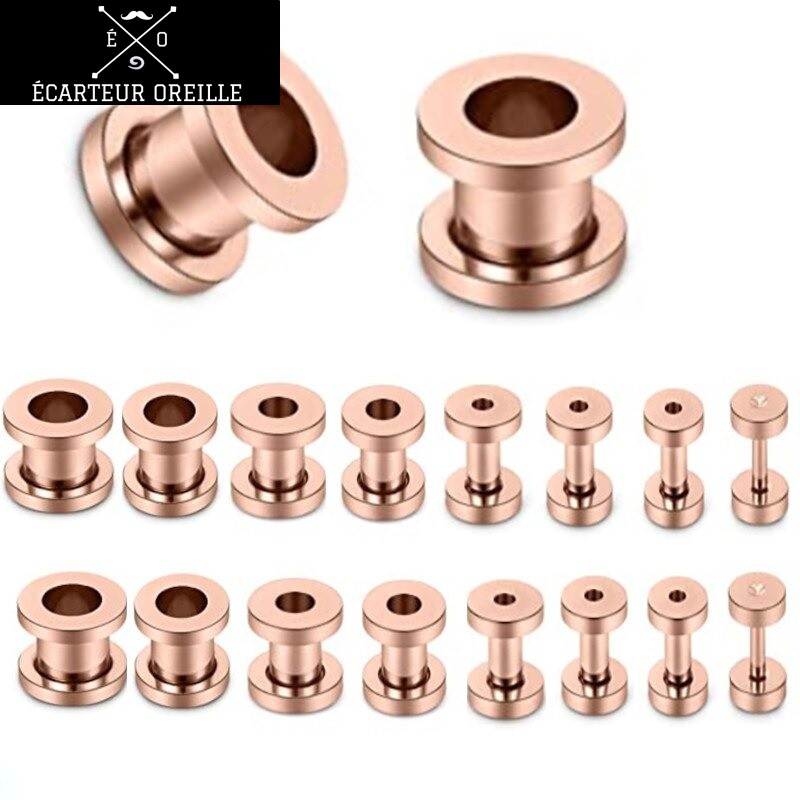 kit oreille rose gold femme