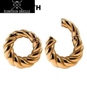 Poid d'oreille torsadé épais 8mm